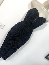 Black dress strapless ruch