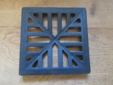 7.5" SQUARE Heavy slanted flat Cast Iron Gully Grate Grid Drain Cover Black