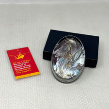 Vintage Devatrend English Glass Oval Paperweight Ornament Fairy   #5 D4