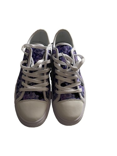 Ladies purple floral print - ladies,