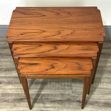 Stylish Mid Century Afrormosia Nesting Tables Richard Hornby Fyne Ladye 1960's