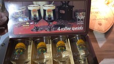 Dema Vintage 70s Boxed Set of 4 Coffee Special Glasses Liqueur Coffee 