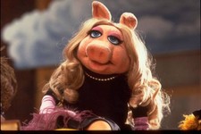 Puppet character Miss Piggy on