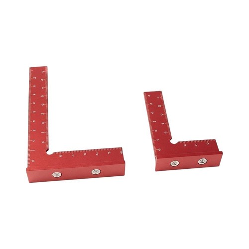 Red anodized magnetic square - red,