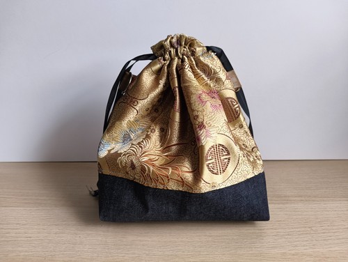 New handmade gold floral lined - handmade,