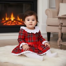 Baby Girl Dress Tartan Party
