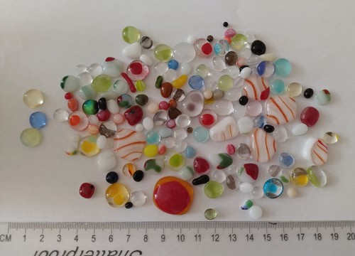 Fused glass cabouchons 100g - fused,
