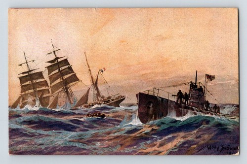 Naval german submarine sinks - naval:,
