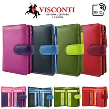 Designer Leather Purse RFID Wallet Multicolour Quality Visconti New in Box RB51