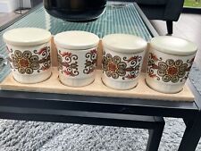 Vintage Retro Royal Worcester Palissy Spice/Storage Jars X 4 With Shelf