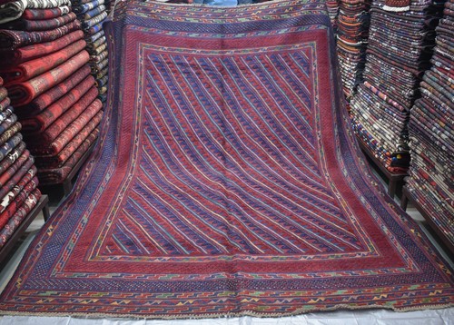 Blue vintage afghan persian - blue,