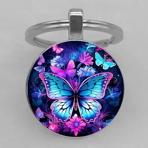 Butterfly purple blue bag - butterfly,