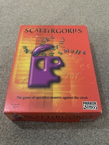 Scattergories game - game,