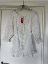 River Island White Playsuit