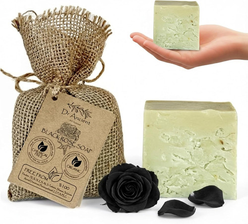Black rose soap bar organic - black,
