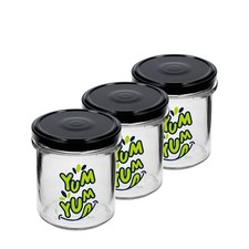 346 ml Glass Jar with Black