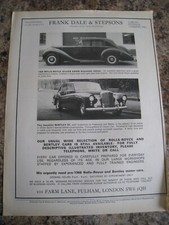 FRANK DALE & STEPSONS ROLLS-ROYCE SILVER DAWN BENTLEY CAR 1976 ADVERT A4 FILE 39