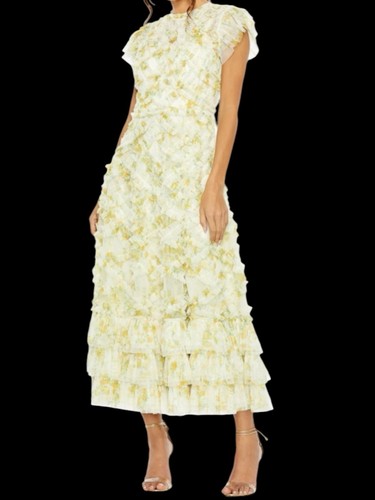 Mac duggal yellow floral - mac,