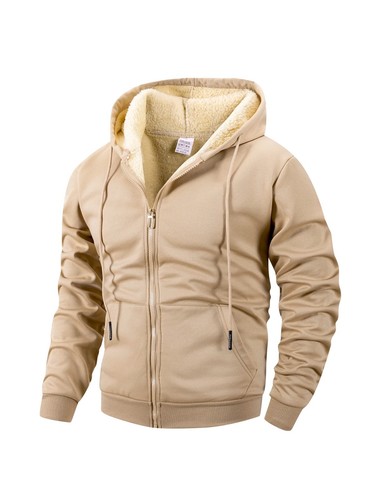 Mens hooded fleece jacket warm - hooded,