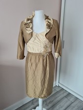 Veni Infantino From Ronald Joyce 100% Silk Dress Wedding Evening  Size UK 12-14