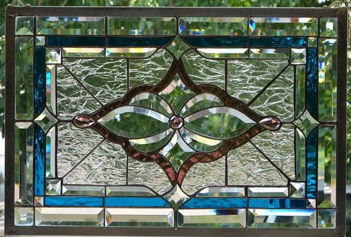 Stained glass transom - glass,