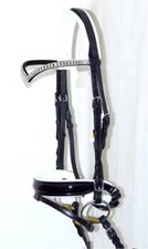 FSS FREEFORM SHIMMER V VEE Crystal BLING Comfort WHITE Anatomic Cut Away Bridle