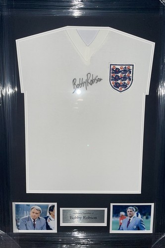 Signed framed england retro - framed,