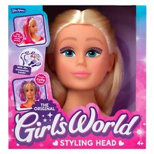 John Adams Girls' World Styling Head | Hair & Makeup Playset for Kids Age 4+