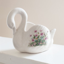 50's Floral VNTG Swan Planter