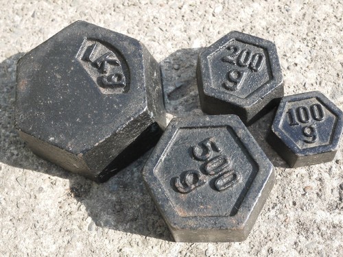 Vintage metric cast - metric, iron