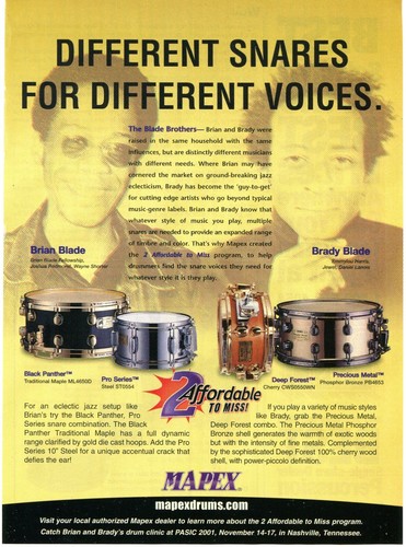 2001 print mapex snare - print,