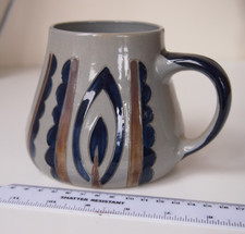 Studio Pottery Blue Glazed Mug