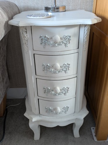 White drawer side table - 4,