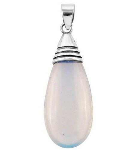Silver opalite pendant - opalite,