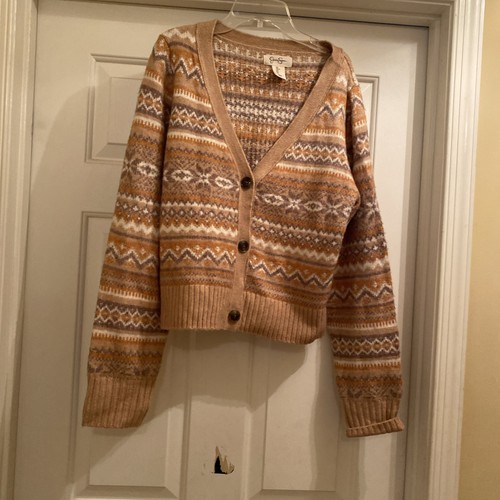 Neck button cardigan - v-neck,