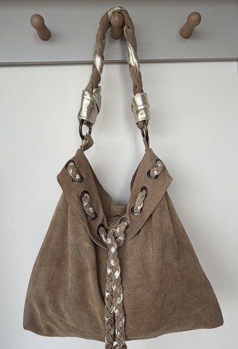 Large faux suede shoulder - large,