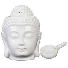 Thai Buddha Oil Burner Buddah Head Wax Melts Ornament Spa Ceramic Tea Light Gift