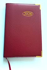 2026 Pocket Small Diary WTV PVC Cover With Gold Metal Corners 60 gsm Paper