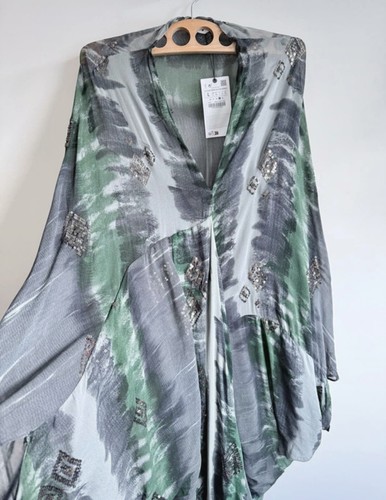 Zara tie dye green - zara, embellished