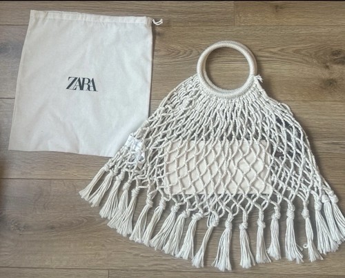 Zara macrame shopper - macrame, ecru