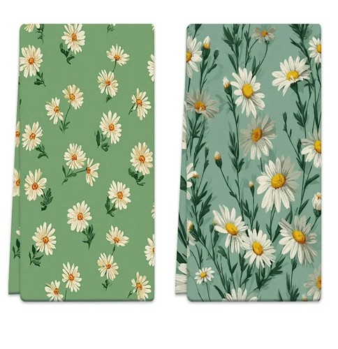 2pcs daisy flowers green - , tea