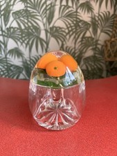 Vintage MCM Lucite Marmalade Preserve Pot Domed Lid With Oranges Kitsch Retro 