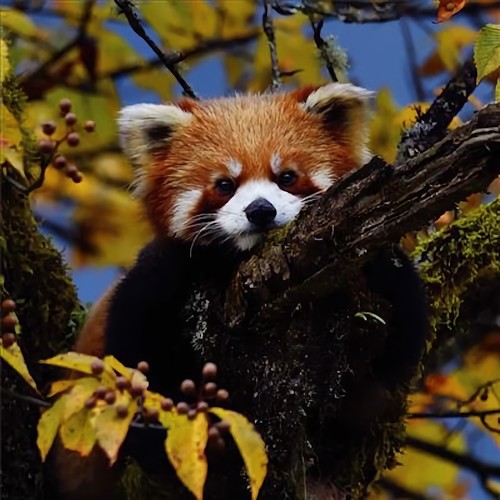 Wwf red panda - red, card