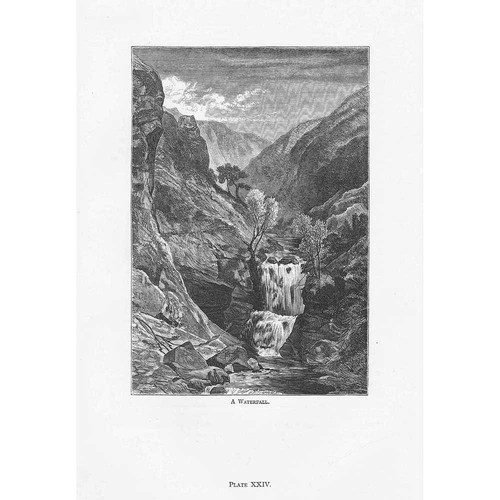 Edwin landseer waterfall - waterfall,