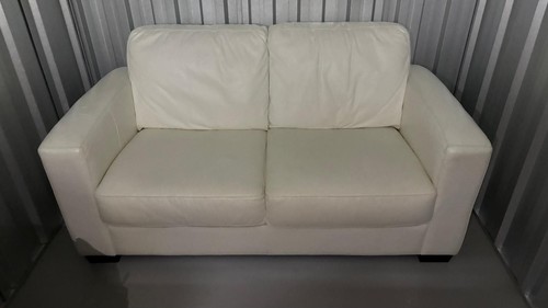 White leather seater - white,