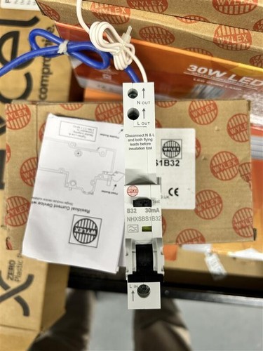 New wylex rcbo - 32a, b