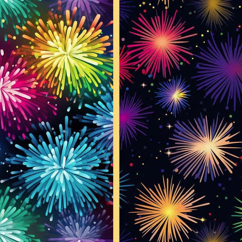 Fireworks fantasia fabric - fabric, 2