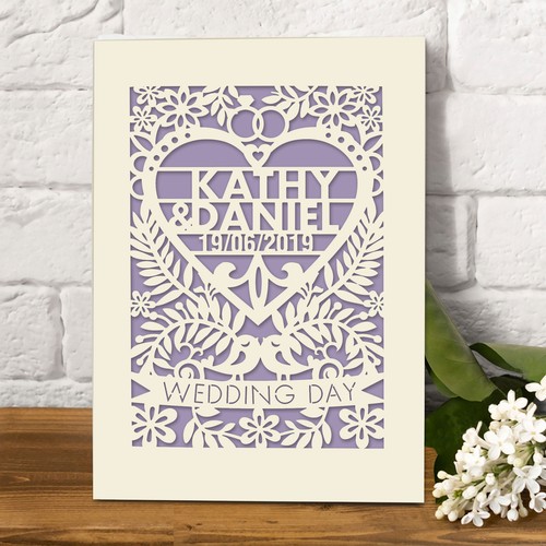 Personalised wedding day card - wedding,