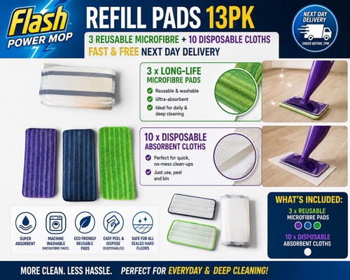 For flash power - power, mop