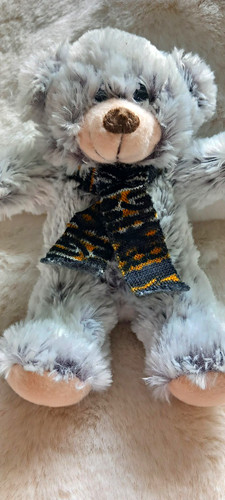 Grey white plush - grey,